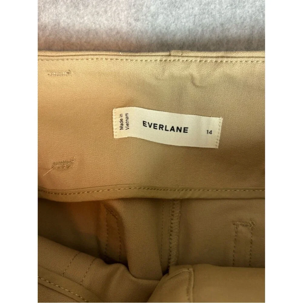 NEW Everlane Wide Leg Crop Utility Pants Size 14 Khaki 26.5